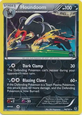 Plasma Blast Houndoom #56/101 reverse holo