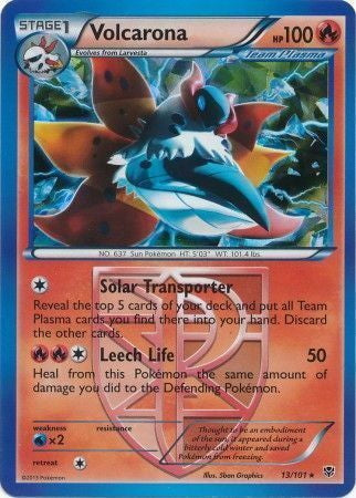 Plasma Blast Volcarona #13/101 Cracked Ice Holo