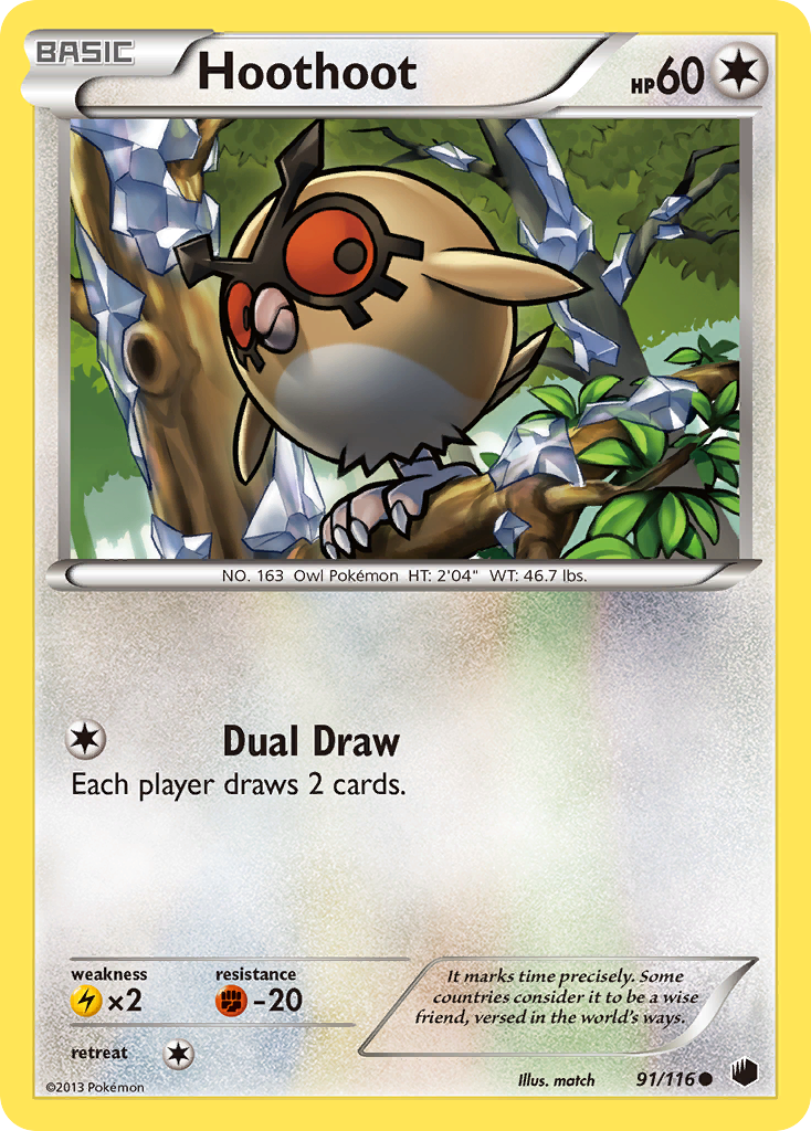 Plasma Freeze Hoothoot #91/116