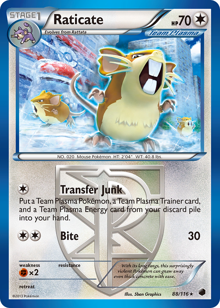 Plasma Freeze Raticate #88/116