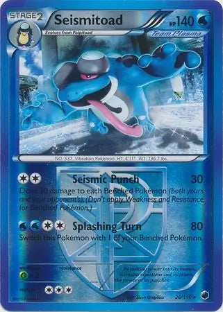 Plasma Freeze Seismitoad #26/116 reverse holo