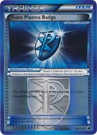 Plasma Freeze Team Plasma Badge #104/116 reverse holo