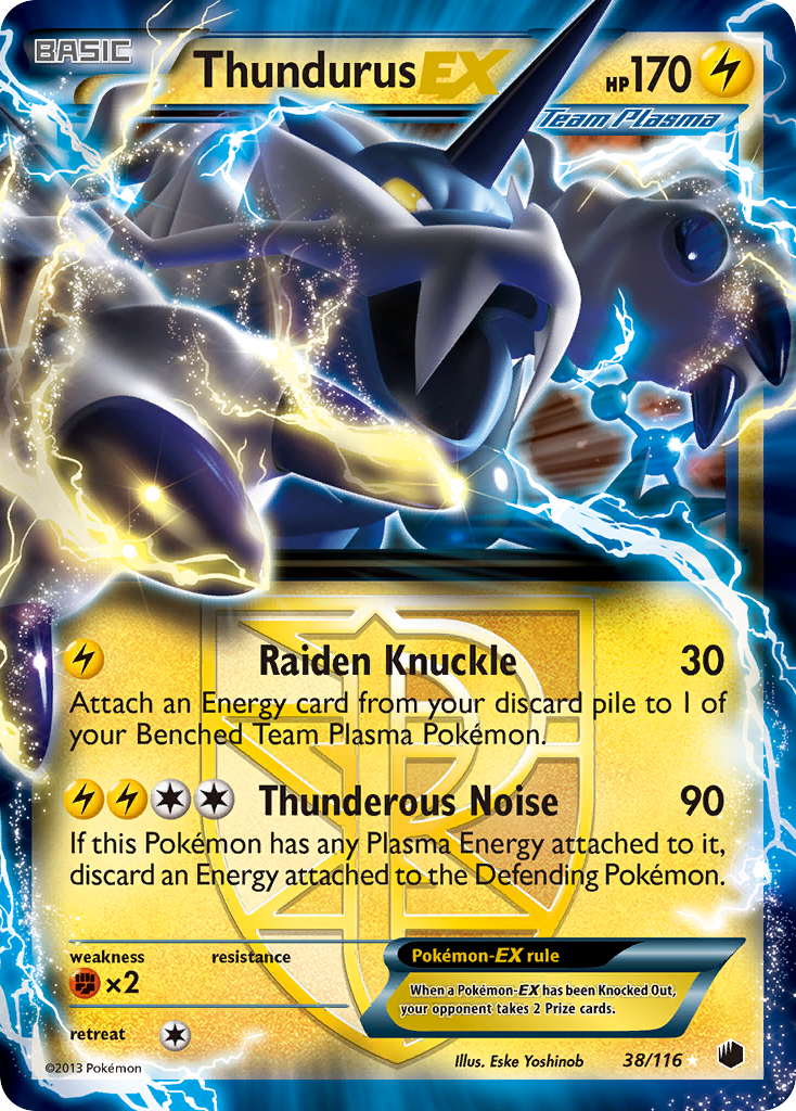 Plasma Freeze Thundurus EX #38/116