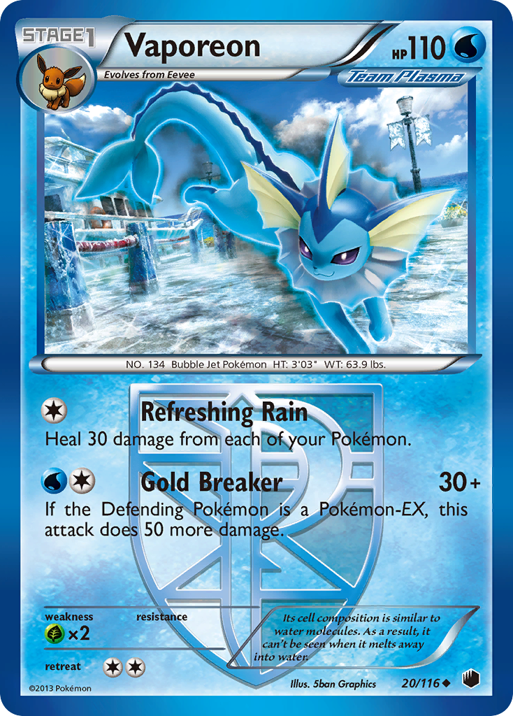 Plasma Freeze Vaporeon #20/116