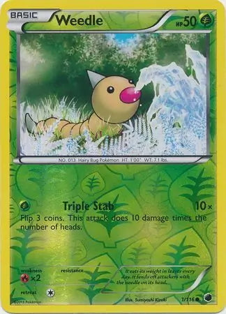 Plasma Freeze Weedle #1/116 reverse holo