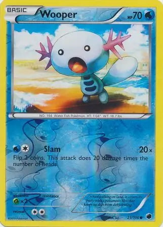 Plasma Freeze Wooper #21/116 reverse holo