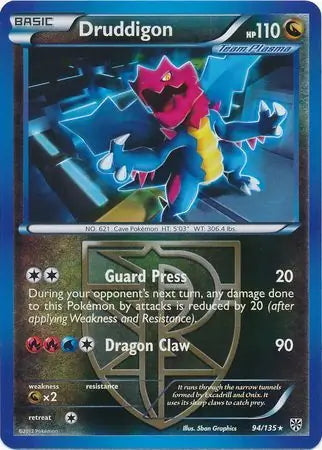 Plasma Storm Druddigon #94/135 reverse holo