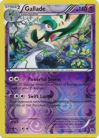 Plasma Storm Gallade #61/135 reverse holo
