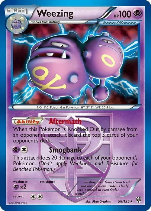 Plasma Storm Holo Weezing #58/135
