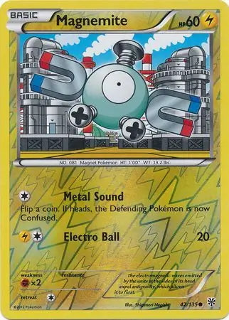 Plasma Storm Magnemite #42/135 reverse holo