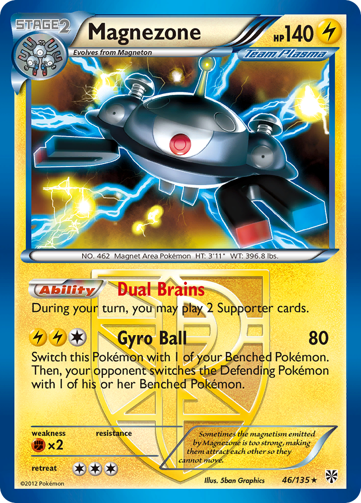 Plasma Storm Non - Holo Magnezone #46/135