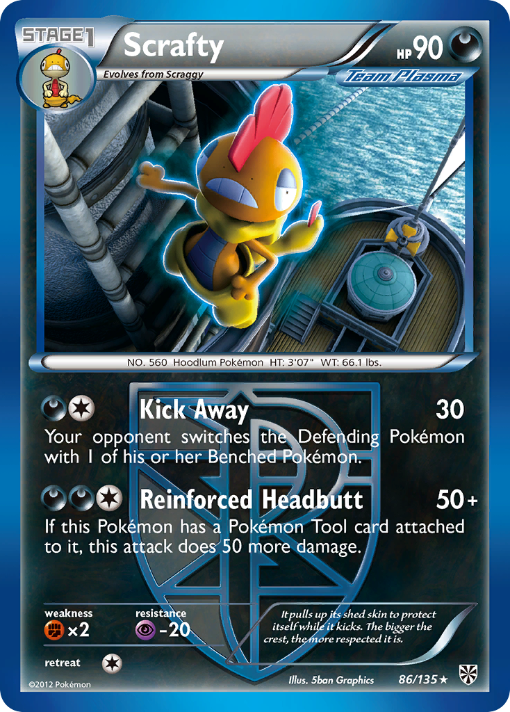 Plasma Storm Scrafty #86/135