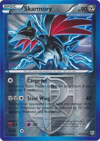 Plasma Storm Skarmory #87/135 reverse holo