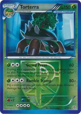 Plasma Storm Torterra #3/135 reverse holo