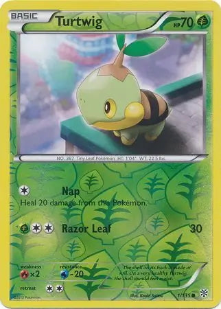 Plasma Storm Turtwig #1/135 reverse holo