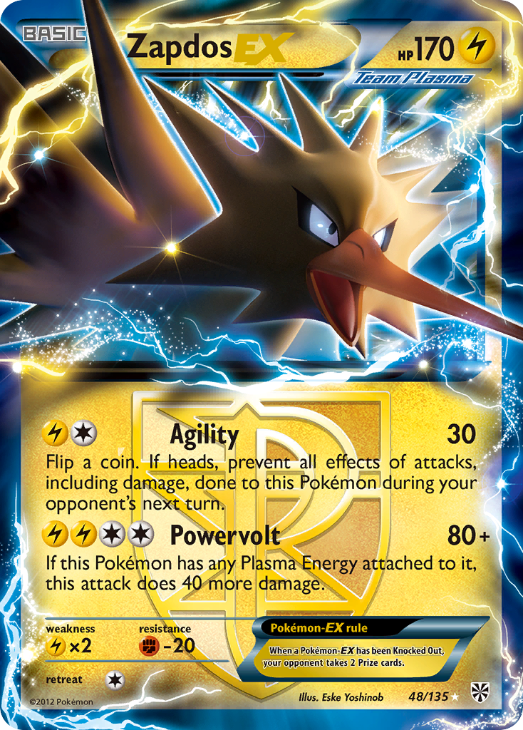 Plasma Storm Zapdos EX #48/135