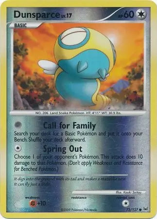 Platinum Dunsparce #73/127 reverse holo