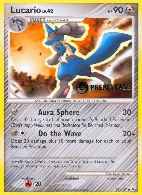 Platinum Lucario #53 Prerelease Promo