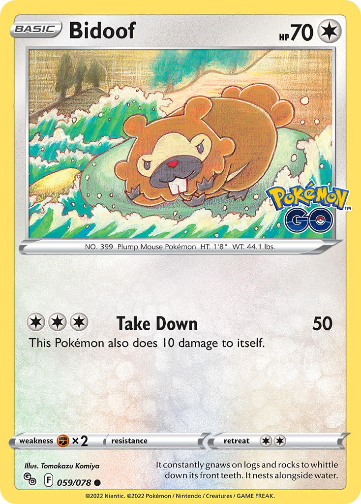 Pokémon Go Bidoof #59/78