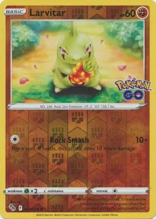 Pokémon Go Larvitar #37/78 reverse holo