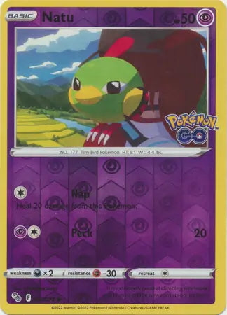 Pokémon Go Natu #32/78 reverse holo