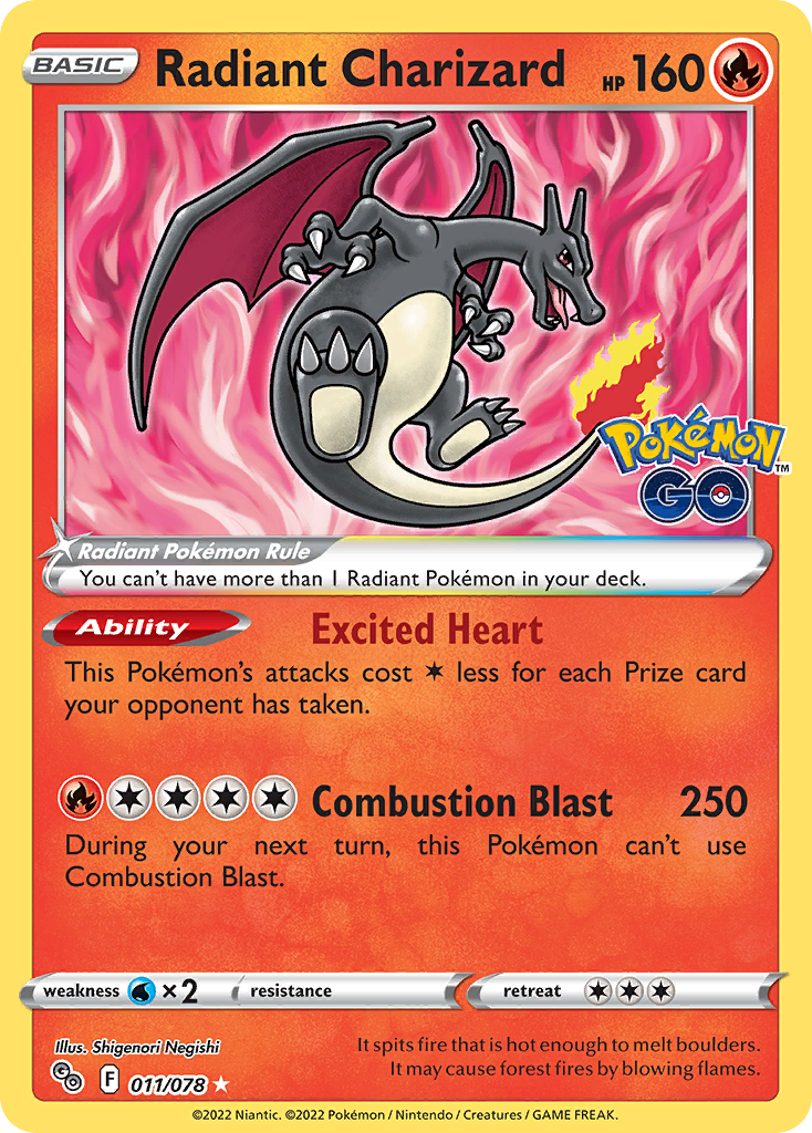 Pokémon Go Radiant Charizard #11/78