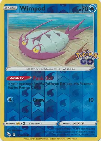 Pokémon Go Wimpod #25/78 reverse holo