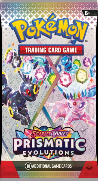 Prismatic Evolutions Booster Pack met Espeon en Umbreon