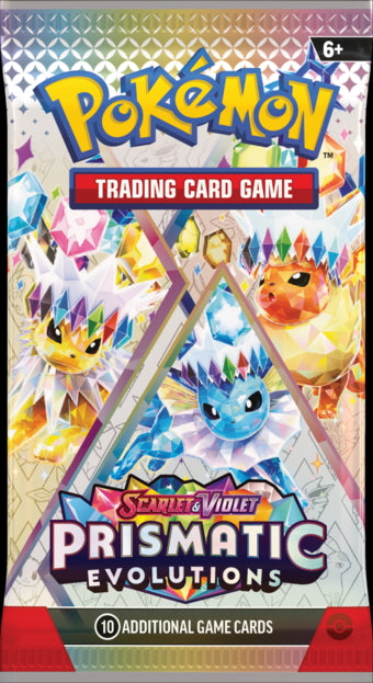 Pokémon Scarlet & Violet Prismatic Evolutions Booster Pack Vaporeon Jolteon Flareon