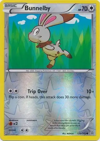 Primal Clash Bunnelby #120/160 reverse holo