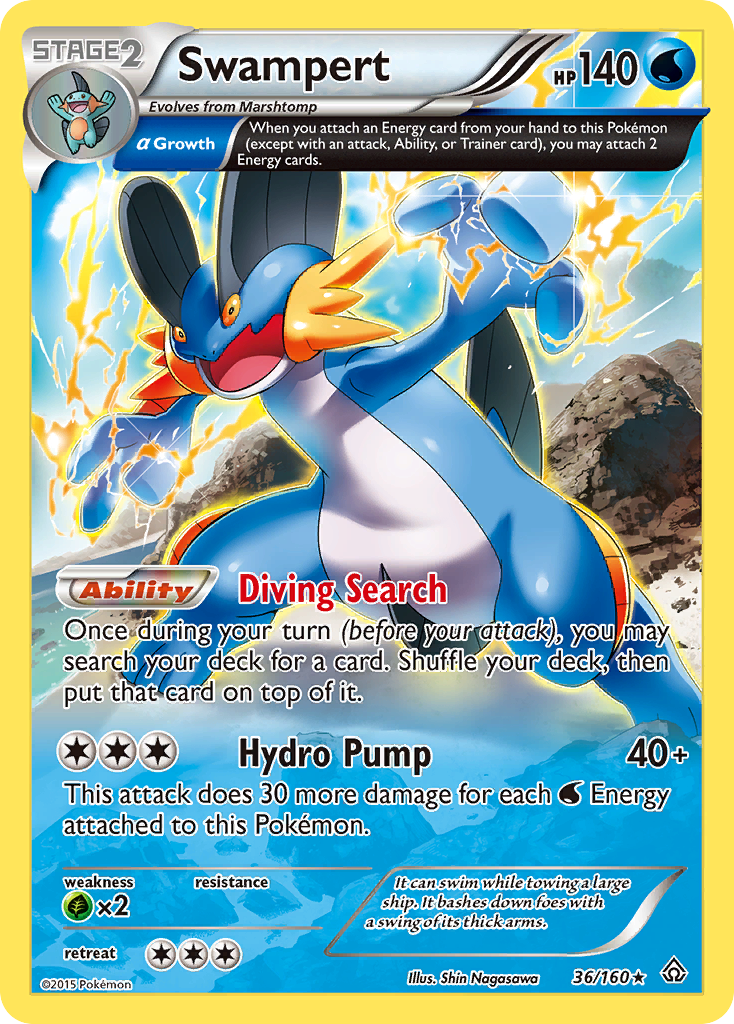 Primal Clash Holo Swampert #36/160