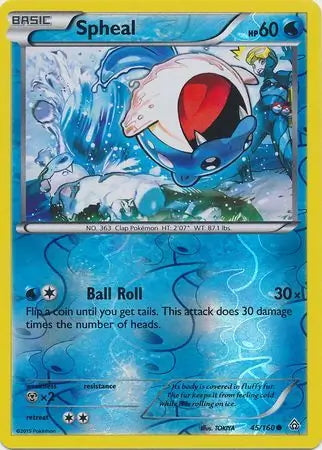 Primal Clash Spheal #45/160 reverse holo