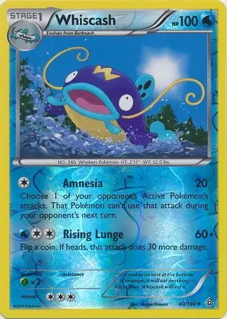Primal Clash Whiscash #40/160 reverse holo