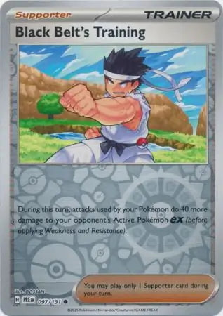 Prismatic Evolutions Black Belt's Training #097/131 reverse holo