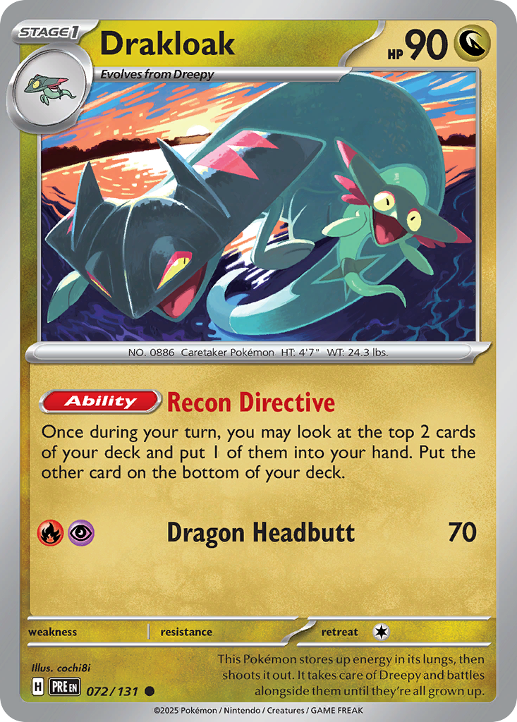 Prismatic Evolutions Drakloak #072/131