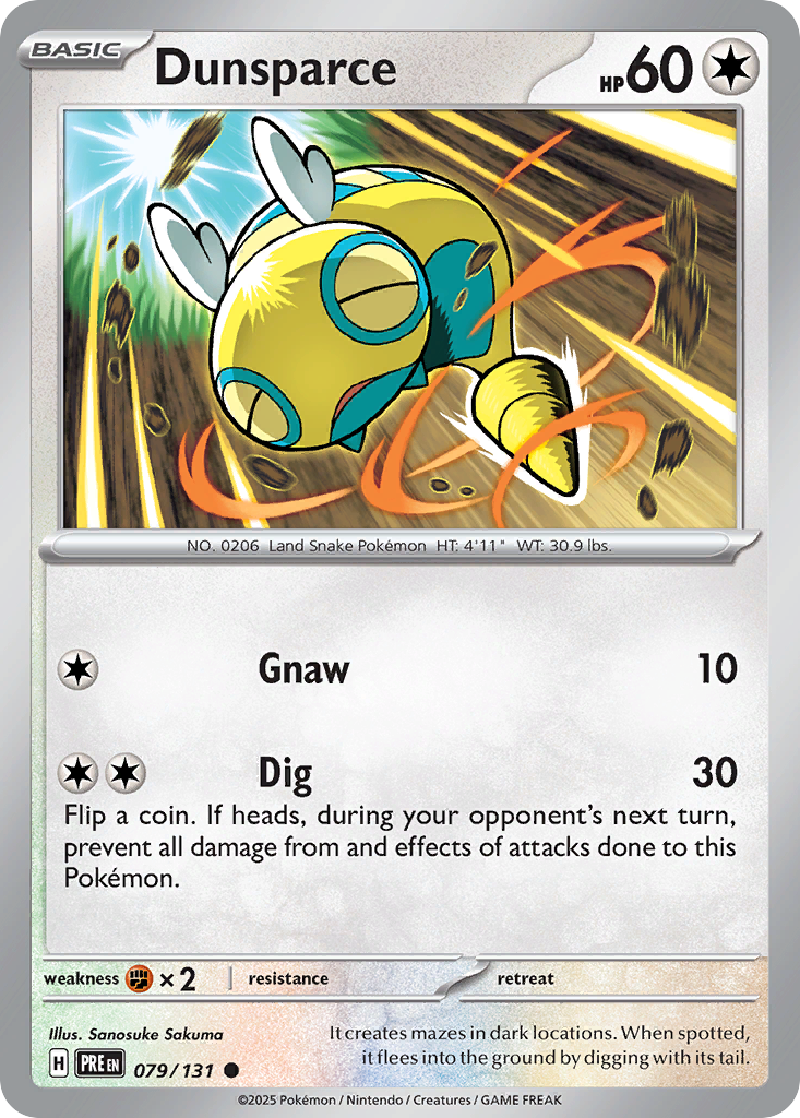 Prismatic Evolutions Dunsparce #079/131
