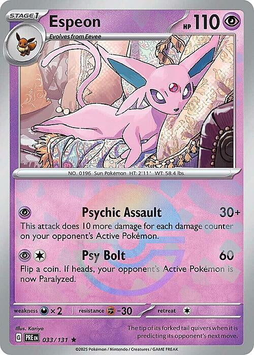 Prismatic Evolutions Espeon #033/131 Pokéball
