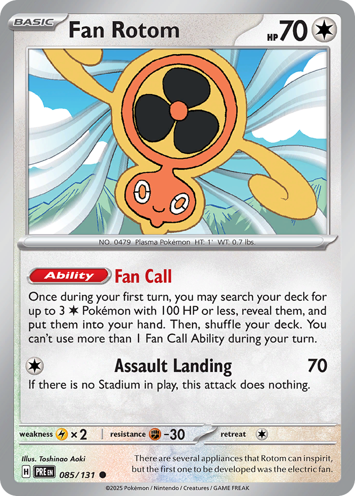Prismatic Evolutions Fan Rotom #085/131