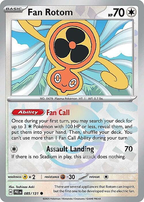 Prismatic Evolutions Fan Rotom #085/131 Pokéball