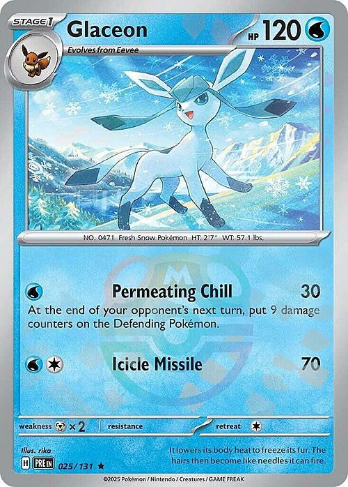 Prismatic Evolutions Glaceon #025/131 Masterball