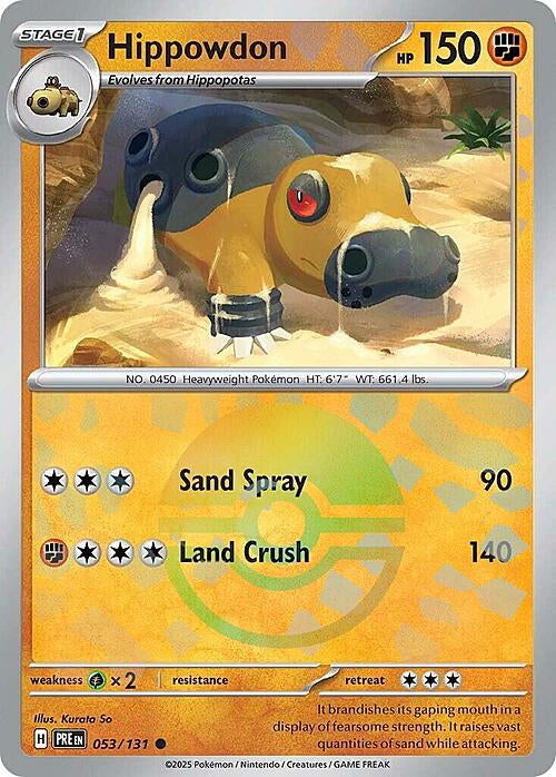Prismatic Evolutions Hippowdon #053/131 Pokéball