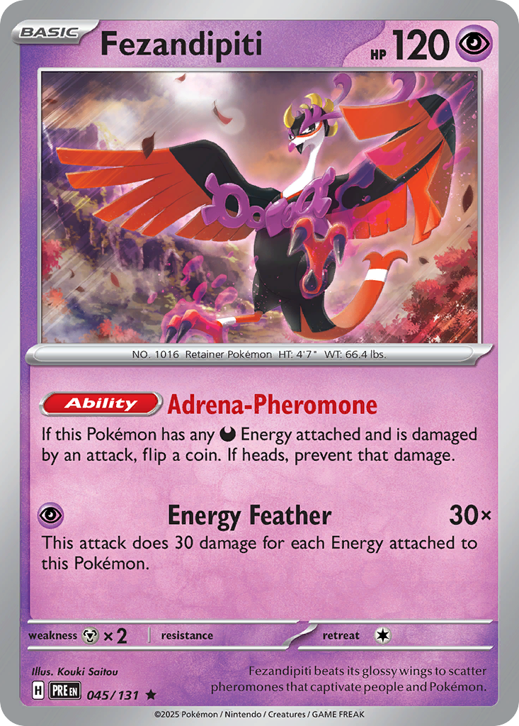 Prismatic Evolutions Holo Fezandipiti #045/131
