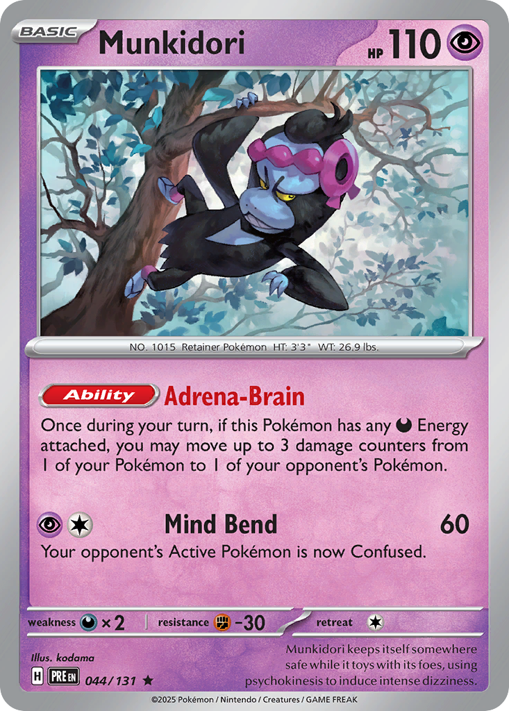 Prismatic Evolutions Holo Munkidori #044/131