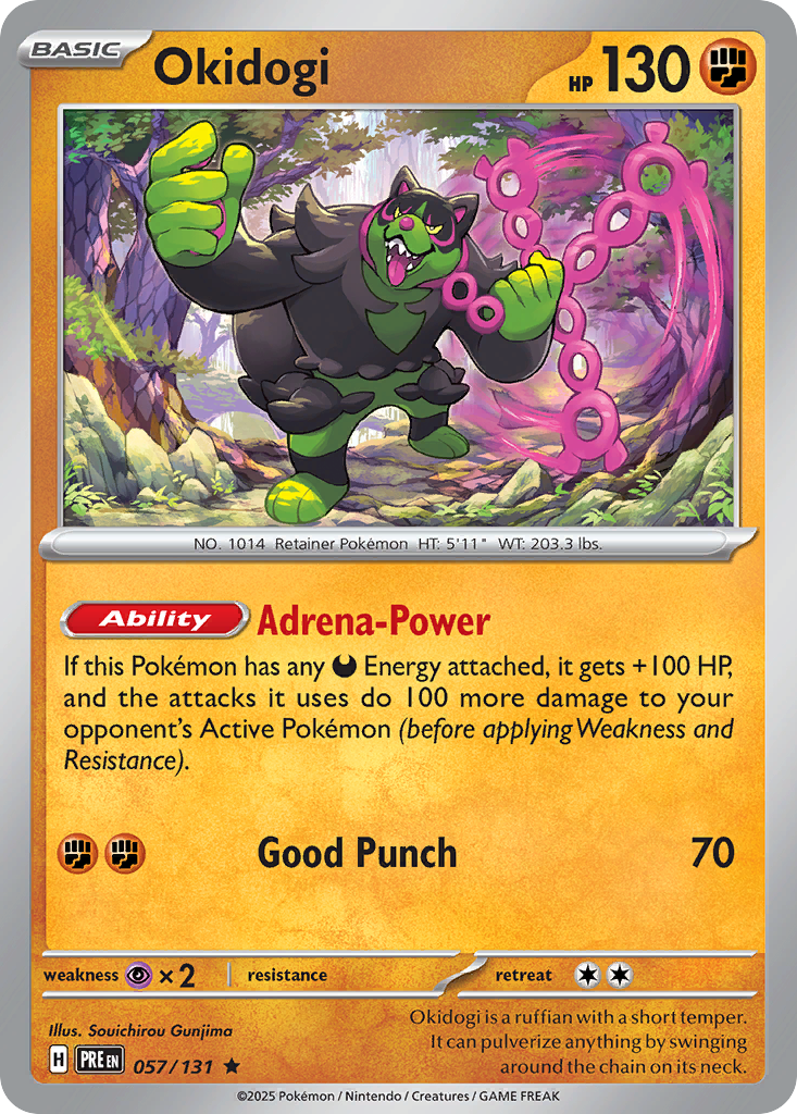 Prismatic Evolutions Holo Okidogi #057/131