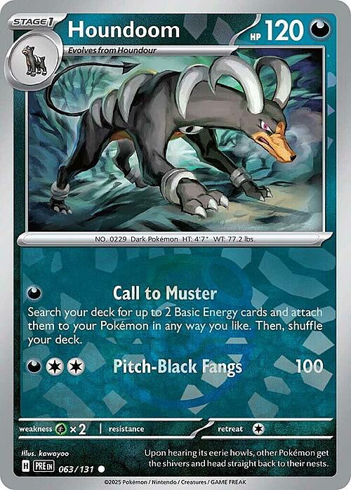 Prismatic Evolutions Houndoom #063/131 Masterball