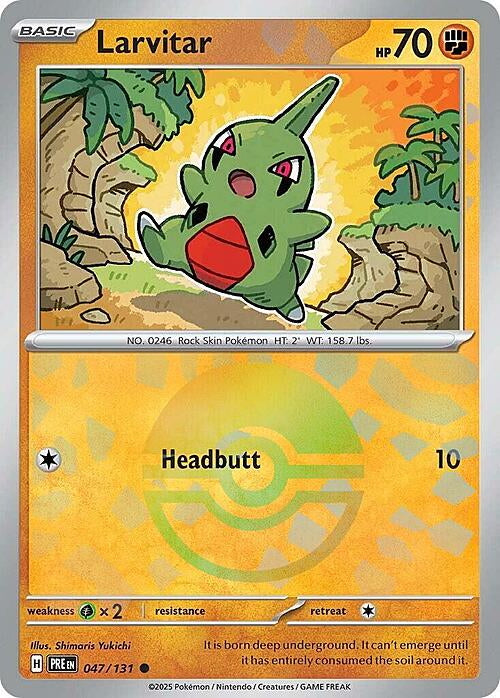 Prismatic Evolutions Larvitar #047/131 Pokéball