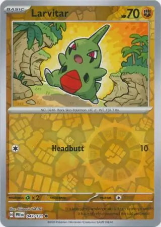 Prismatic Evolutions Larvitar #047/131 reverse holo