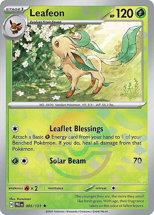 Leafeon Poké Ball Reverse Holo