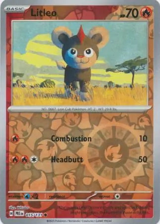 Prismatic Evolutions Litleo #015/131 reverse holo