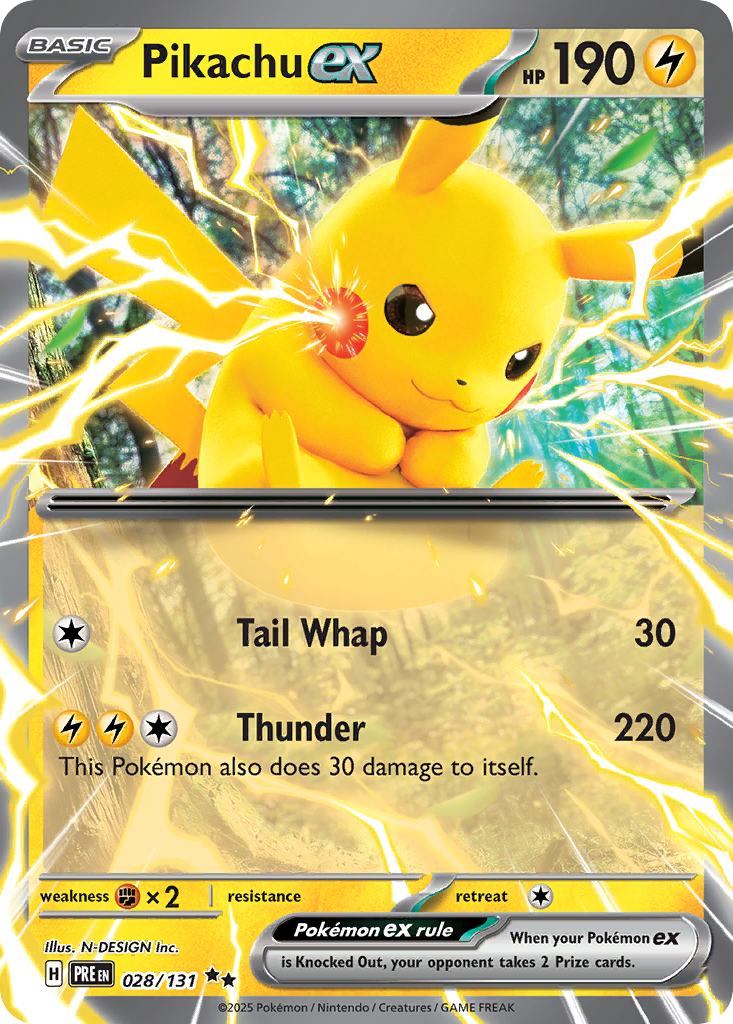 Prismatic Evolutions Pikachu ex #028/131